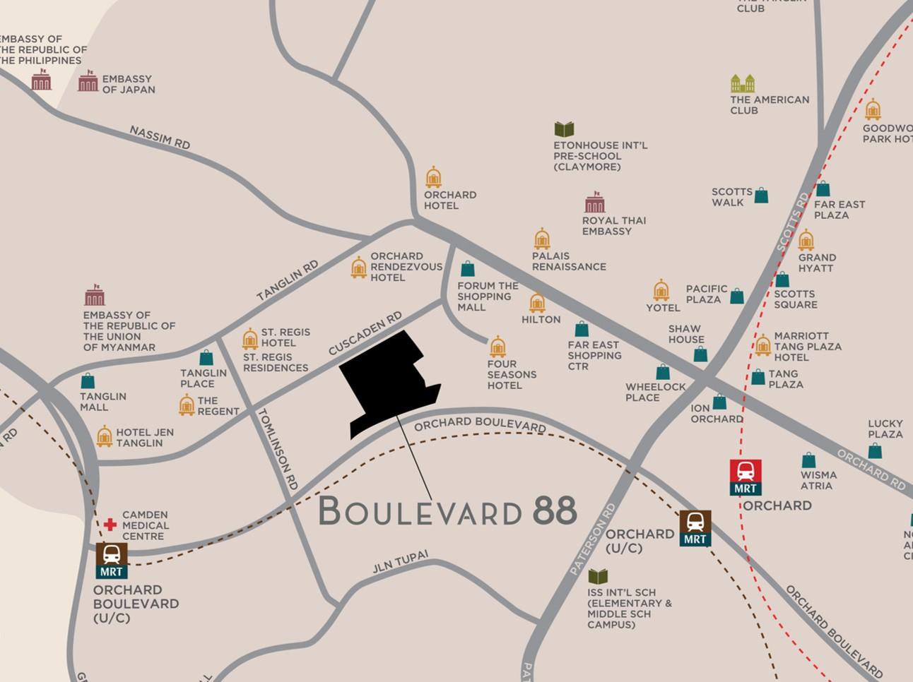 Boulevard 88 Map