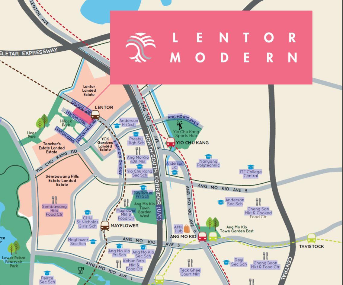 Lentor Modern Map
