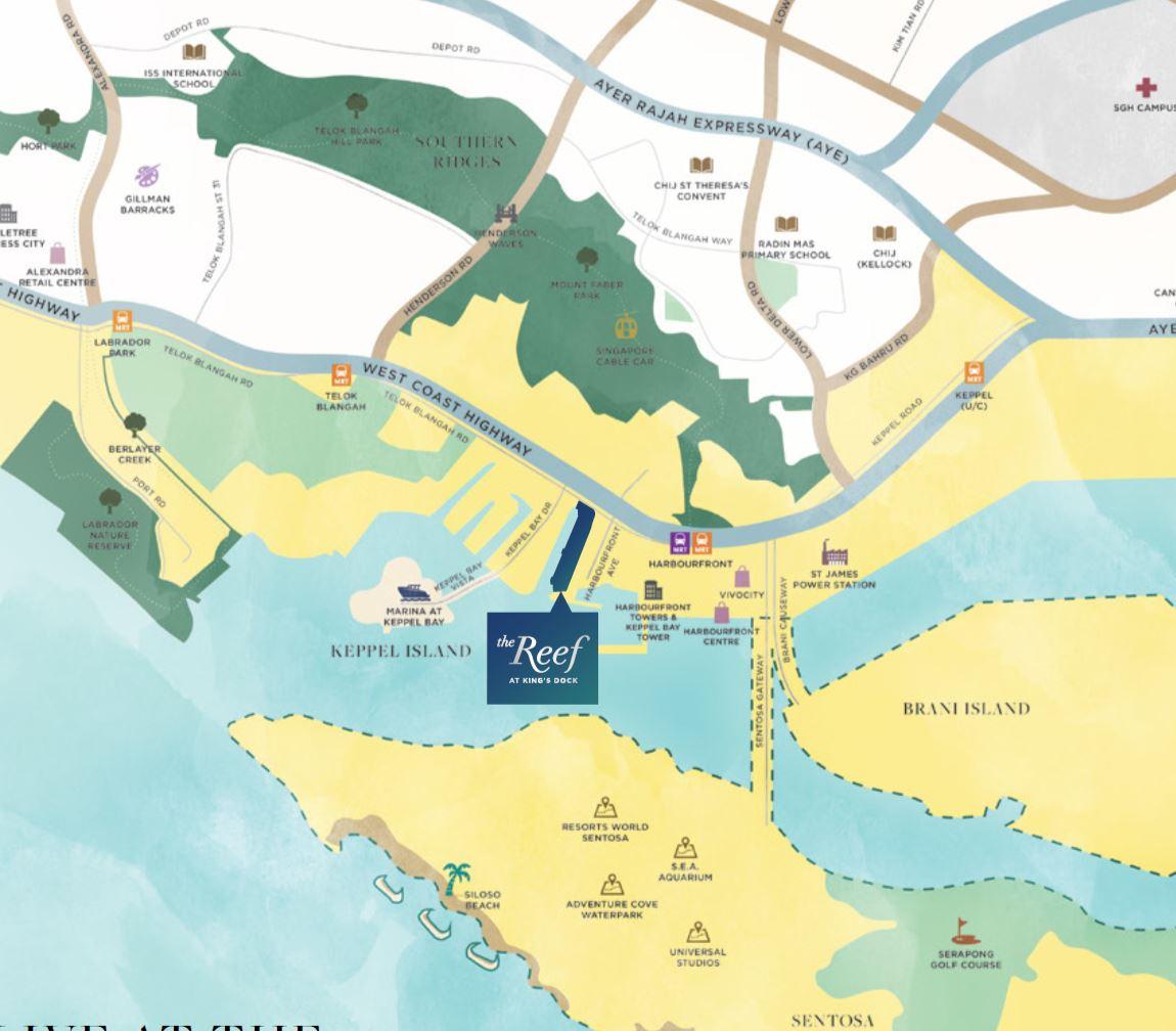 The Reef At King's Dock Map