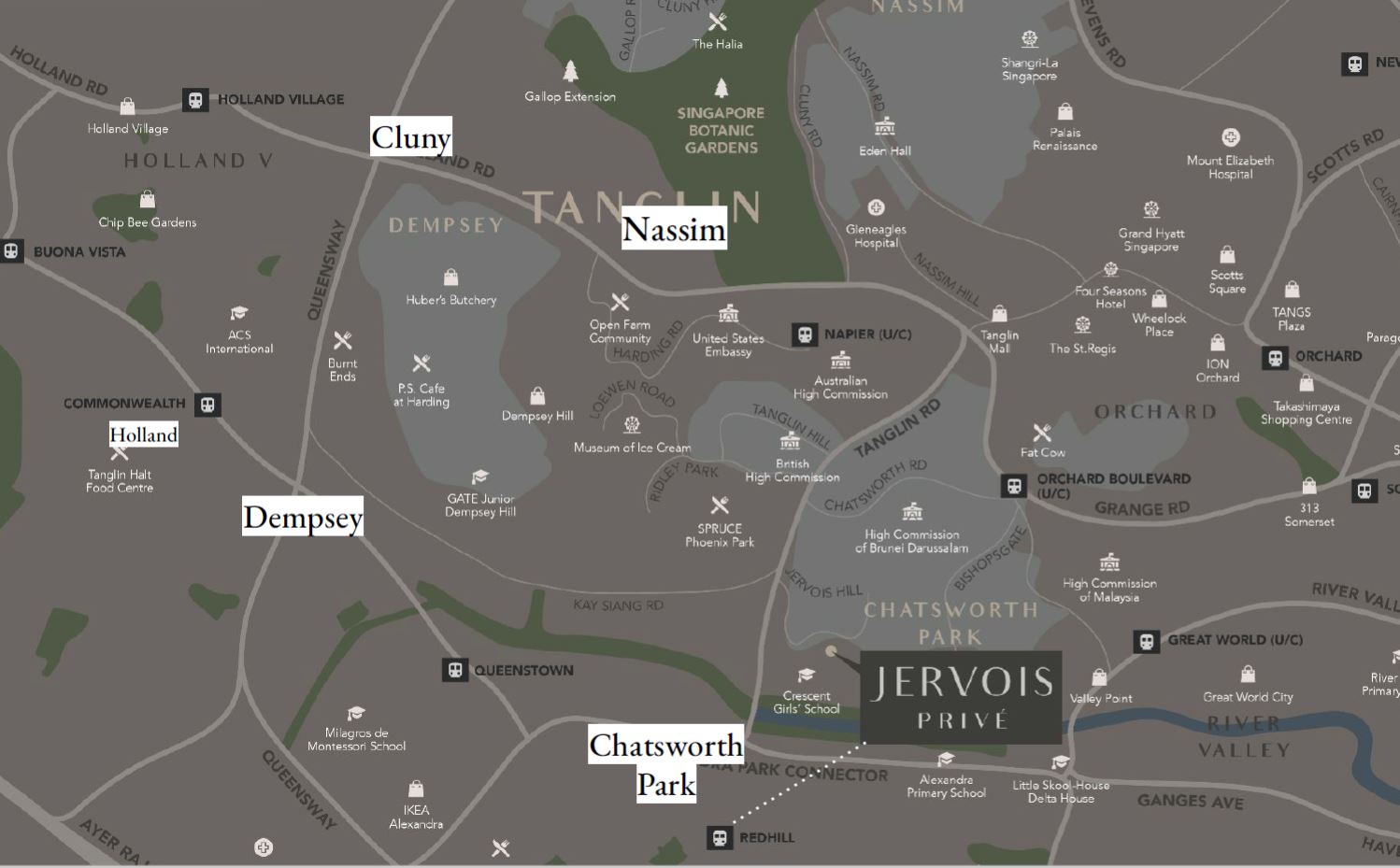 Jervois Prive Location